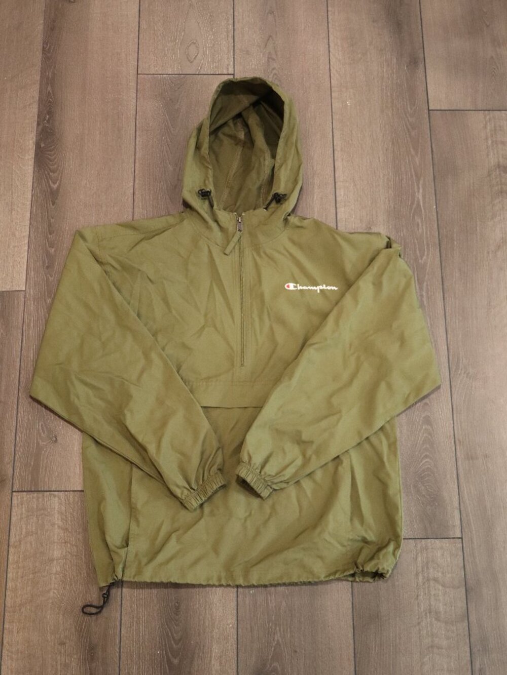 Mens Green Champion Windbreaker Sweater Sz M